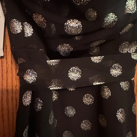 Black and gold chiffon dress - Picture 6 of 7